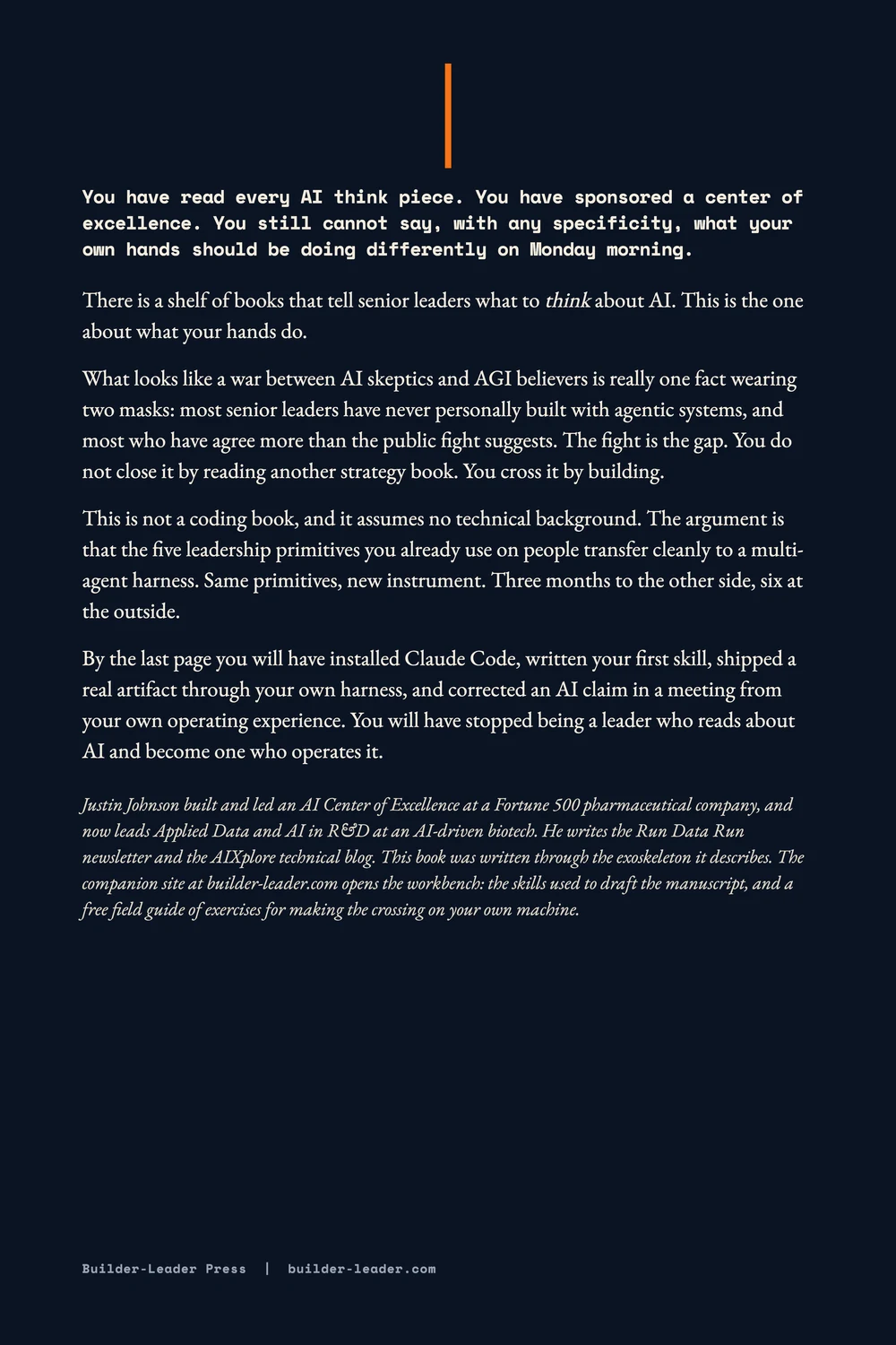 Back cover of Builder-Leader